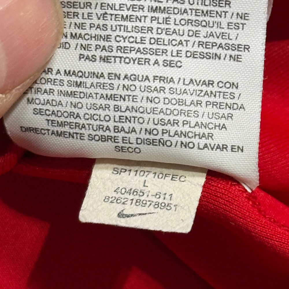 Nike Dri-FIT Mens Large Red Long Sleeve Training Running Shirt Performance Top - Picture 14 of 16